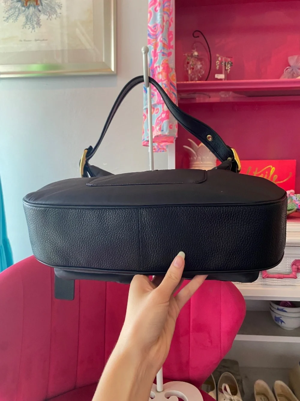 Coach nylon cargo hobo purse